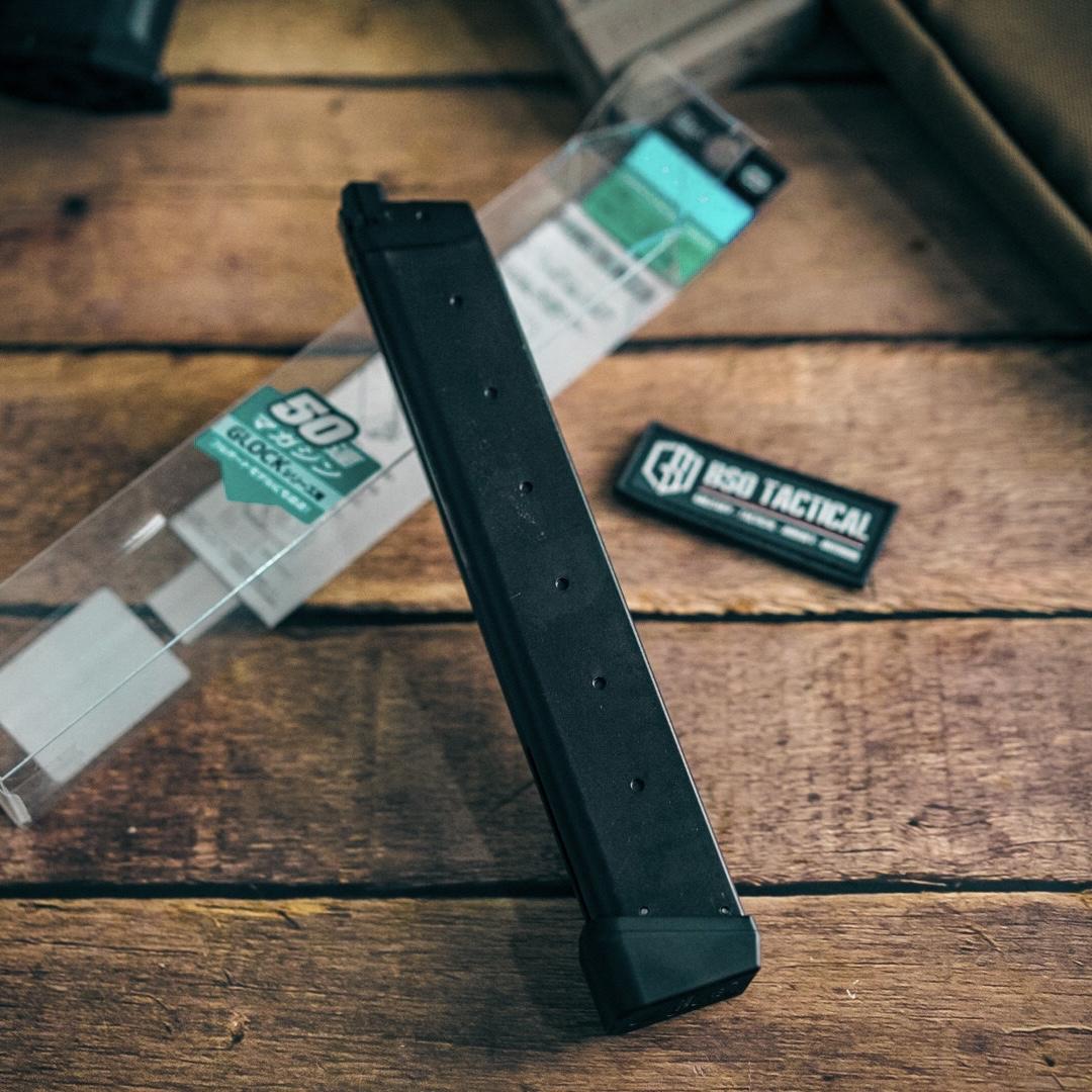 TM Long Mag Cap 50rds Hi Capacity Full Metal 5.1 untuk Mainan GBB