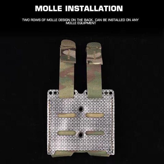 WS Double Pouch FC Style Molle System for 9mm Tactical Dual Slot for MG Flashlight EDC Gear Outdoor