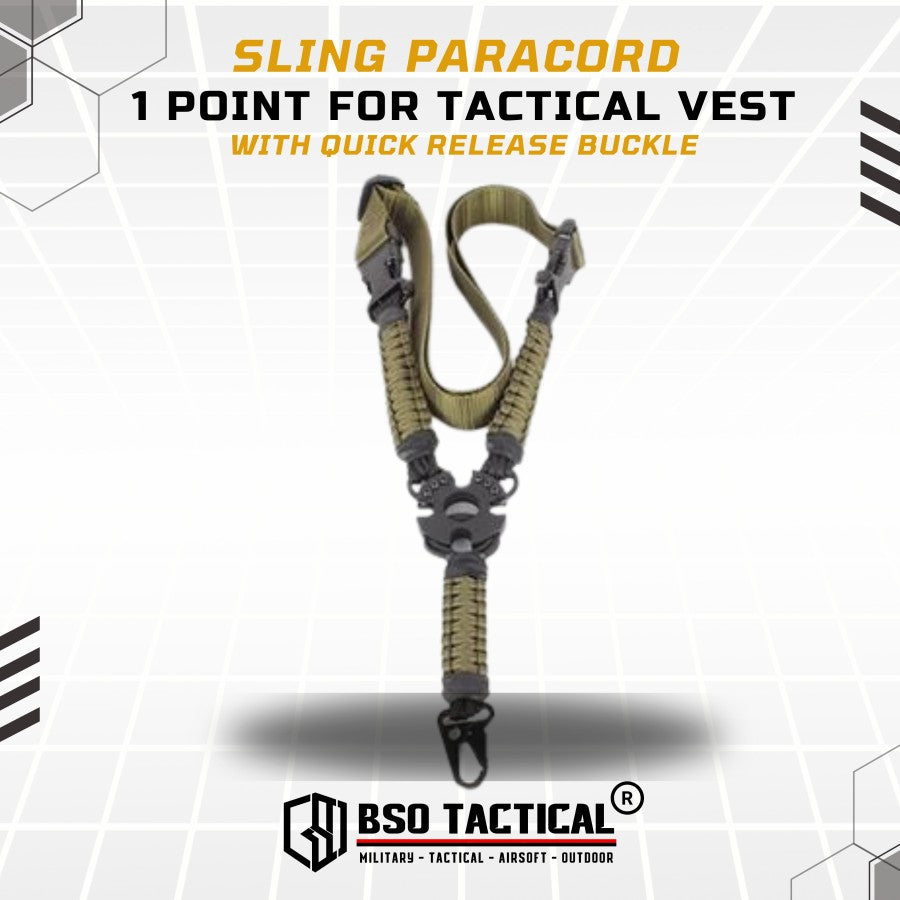Tali Sandang Tactical Sling V.1 Paracord Vest Lanyard 1 Point Adjustable