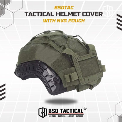 Cover Helm Tactical with NVG Battery Pouch Multifungsi