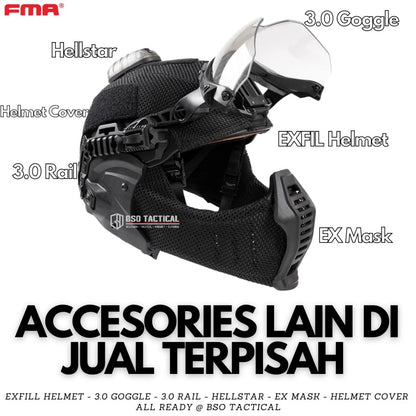 FMA Tactical Mandible EX Mask 2.0 3.0 Ear Face Protection for TW EX Helmet