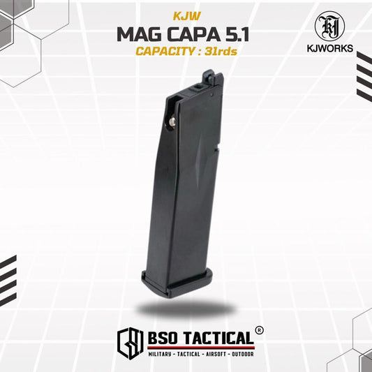 Mag KJW 5.1 Full Metal 31rds for Capa GBB Version untuk Mainan Olahraga Outdoor