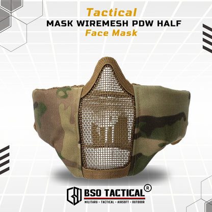Emerson Gear Tactical Mask Wiremesh PDW Half Face Mask Masker Jaring