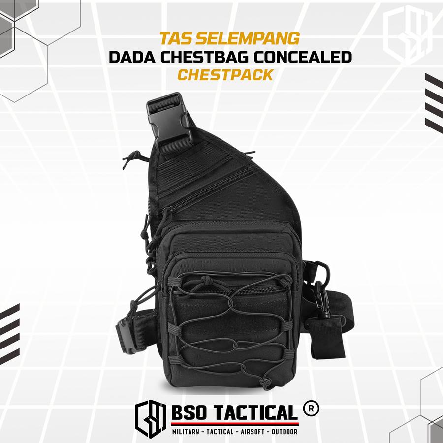 Tas Selempang Dada Tactical Chestbag Concealed Sling Chestpack