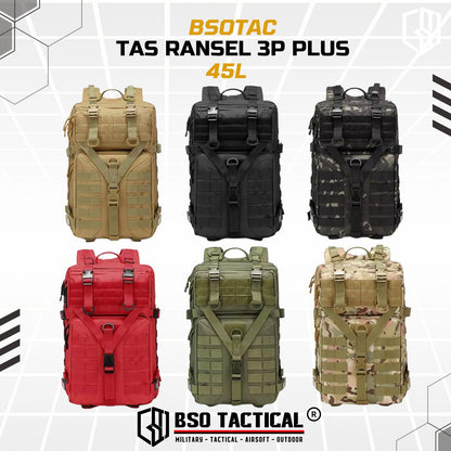 Tas Ransel Tactical 3P Plus Model Outdoor Hiking Backpack EDC Bag Multifungsi Gym Hyrox Fitness Travelling - TR925