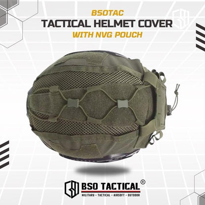 Cover Helm Tactical with NVG Battery Pouch Multifungsi