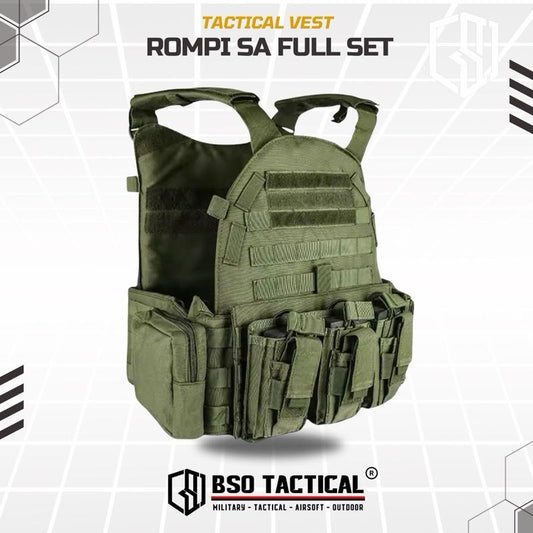 Rompi Outdoor Sport SA Vest Protection Body Armour Combat Full Set Outdoor