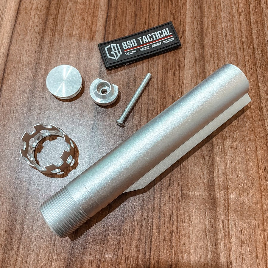 Tabung Popor AEG CNC Alumunium M4 AR15 Tactical Buttstock Pipe 6 Position