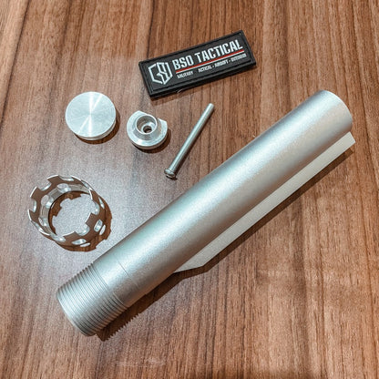 Tabung Popor AEG CNC Alumunium M4 AR15 Tactical Buttstock Pipe 6 Position