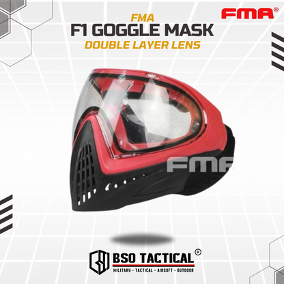FMA F1 Tactical Mask Full Face Outdoor CQB Speed Mask - Double Layer Lens