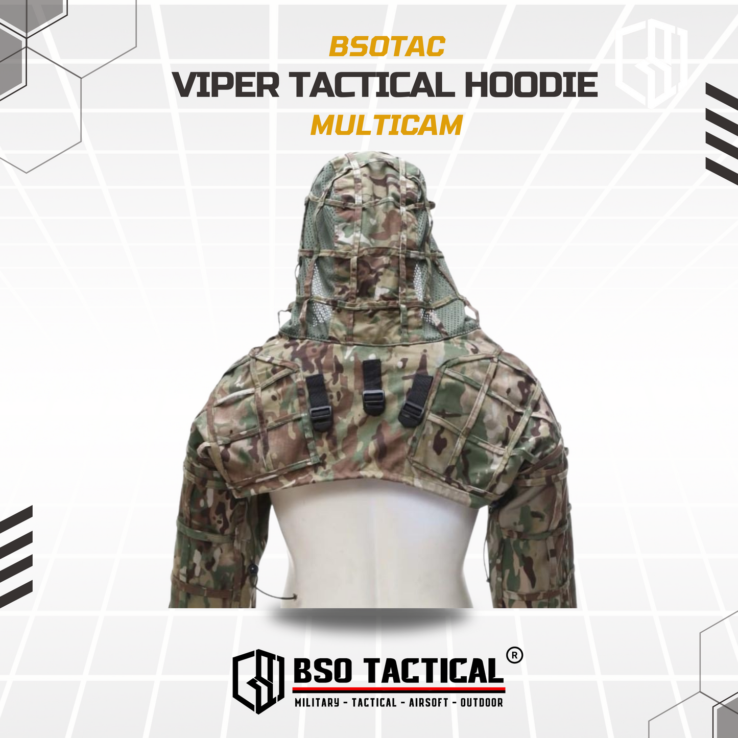 Viper Hood Coat Outdoor untuk Perlindungan Tubuh Outdoor Sport Games Hoodie - Multicam
