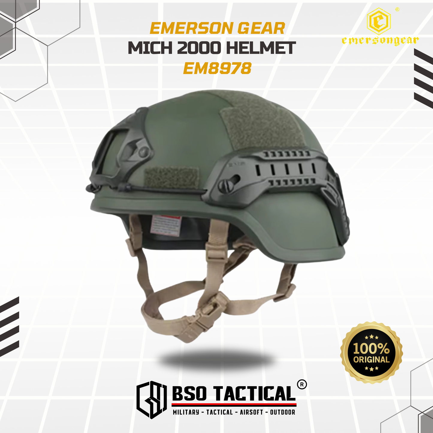 Emerson Gear MICH 2000 Tactical Helmet - EM8978 ORI