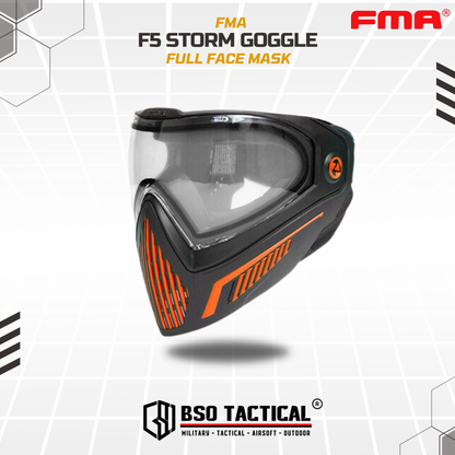 FMA F5 Google Storm Tactical Full Face Mask Clear Lens - TB1688