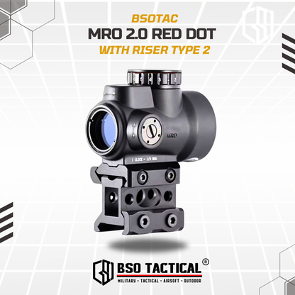 Red Dot Scope MRO Style 2 MOA with Riser Type 2 Full Metal Picatinny FREE Killflash