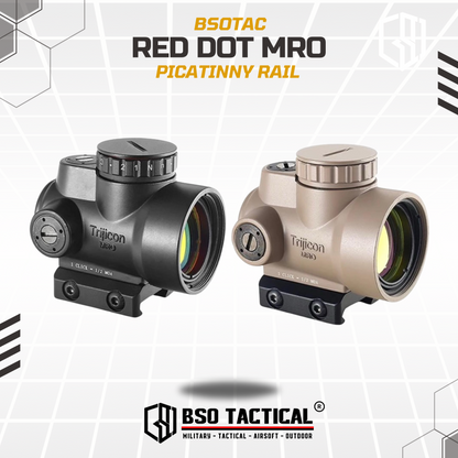 Tactical Red Dot Scope MRO 2.0 Style Sight Picatinny Riser Type 1 Full Metal