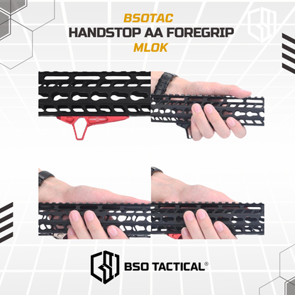 Handstop Kit AA Style Triangle CNC Angled Tactical Foregrip MLOK