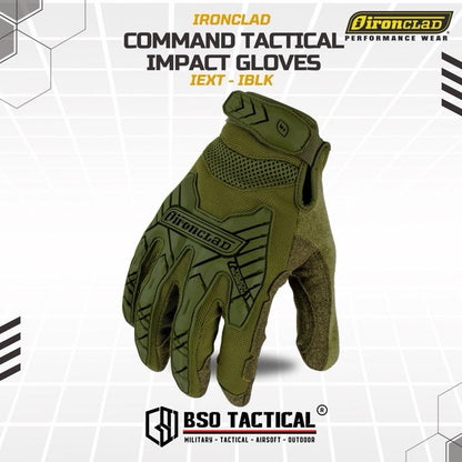 Sarung Tangan Ironclad Command Impact Full Finger Protection Touchscreen Outdoor Glove ( IEXT IBLK )