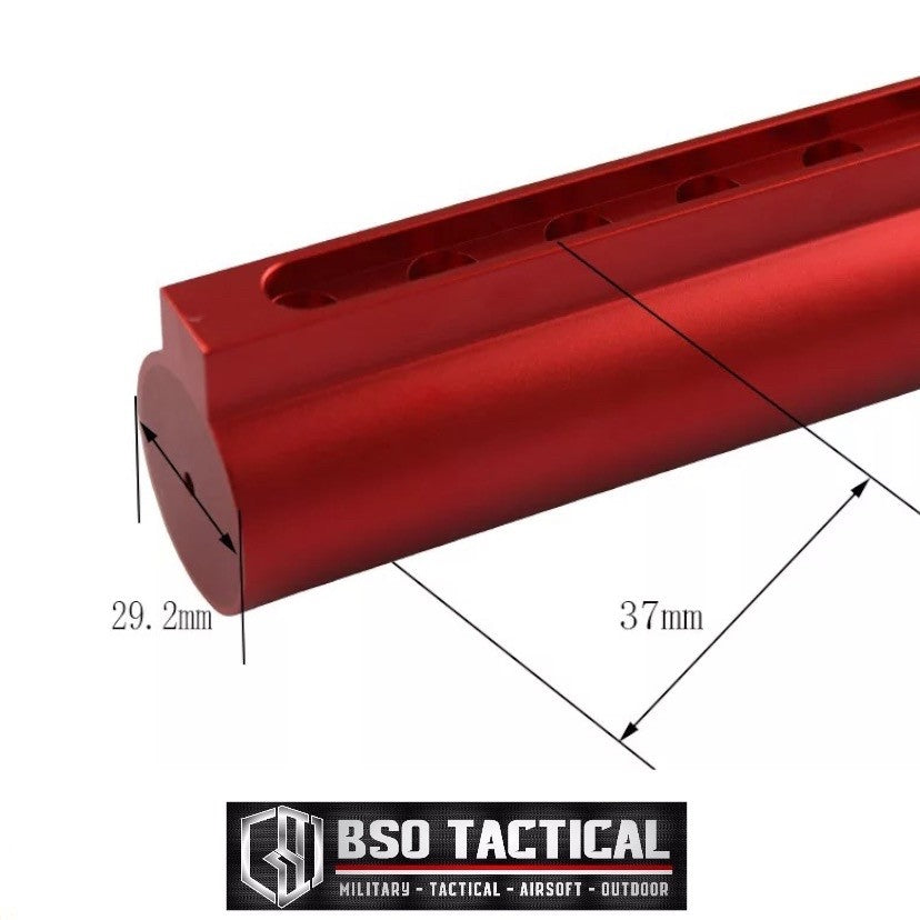 Tabung Popor Airsoft WA M4 GBB Rifle 6 Position Airsoft Pipe Stock RED