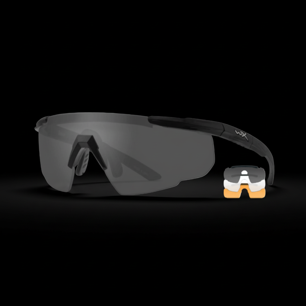 Kacamata Wiley X Saber Advanced 3 Lenses Tactical Sunglasses - ORIGINAL