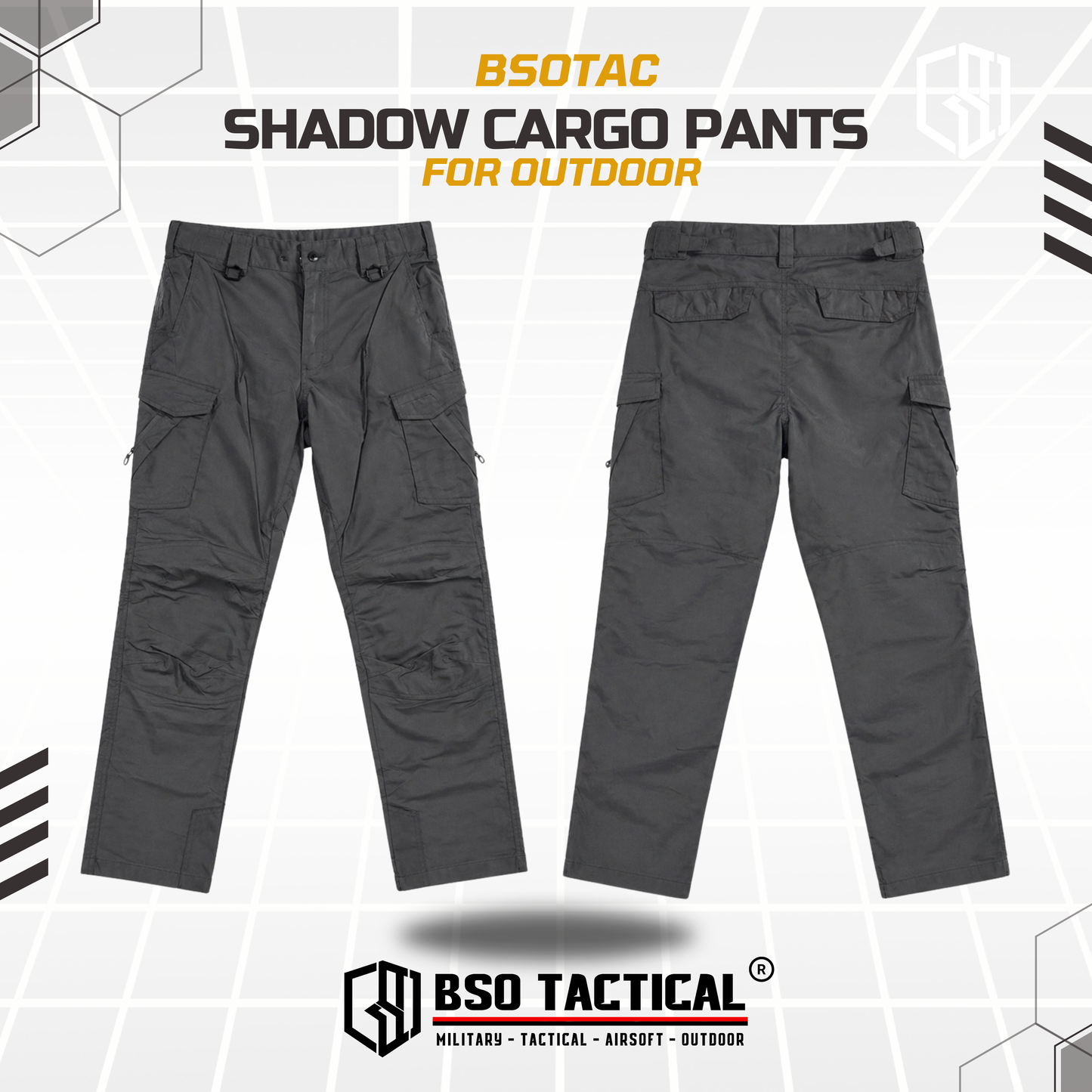 BSOTAC Shadow Pants Celana Panjang Cargo Outdoor Hiking Casual