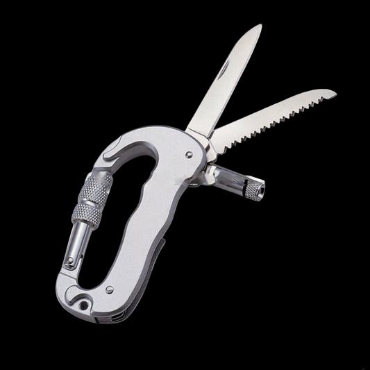 Carabiner Senter 3 in 1 Outdoor Multifungsi Flashlight EDC Gear Camping
