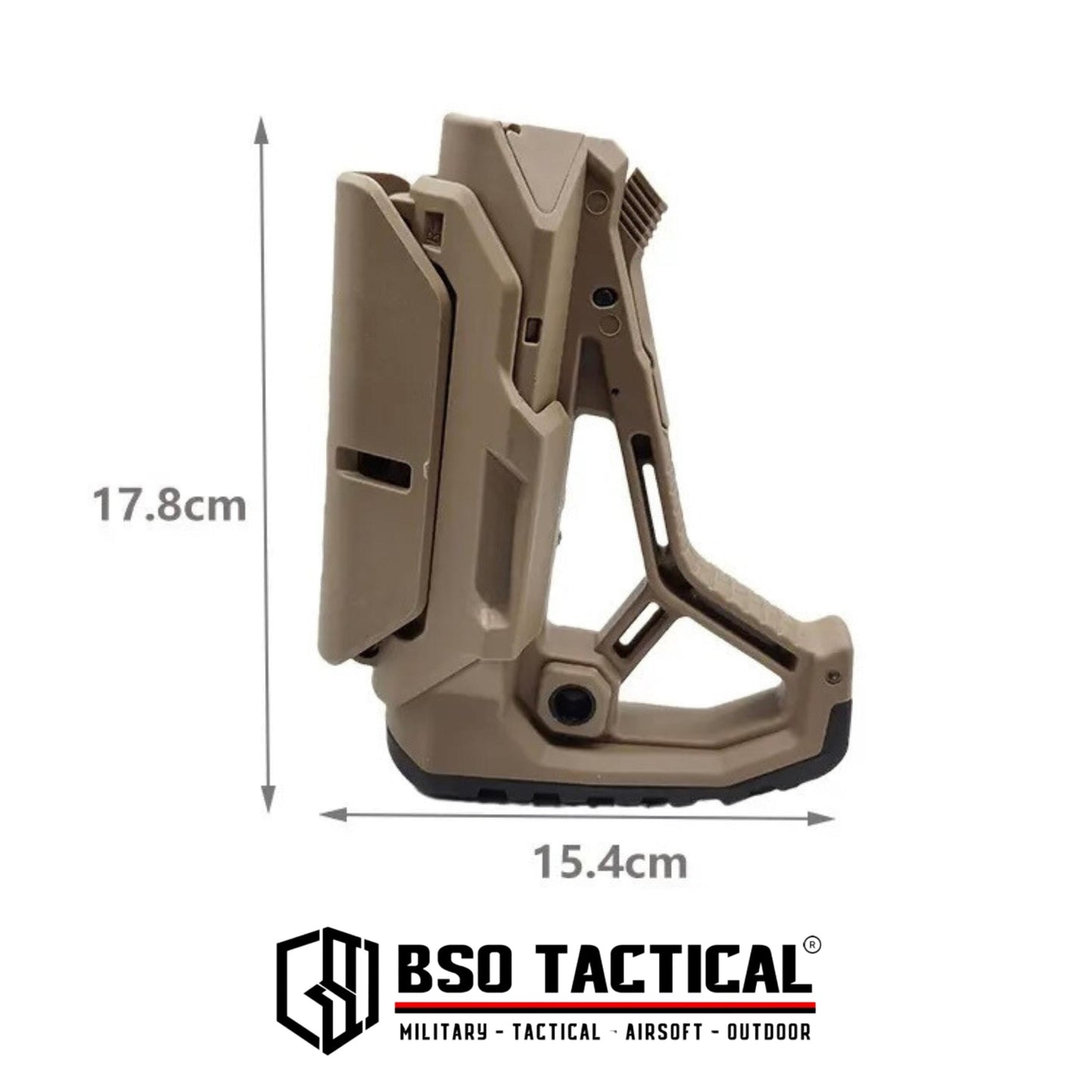 BD Tactical Popor Core CP Style for AEG Polymer Buttstock with Cheek Riser