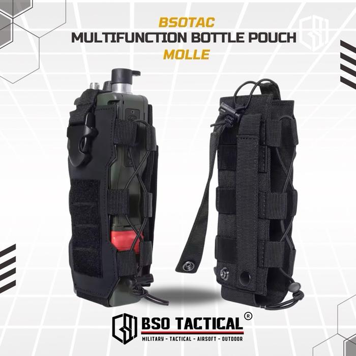 Tactical Water Bottle Pouch Molle Multifungsi Universal HT Pouches Outdoor Hiking Camping