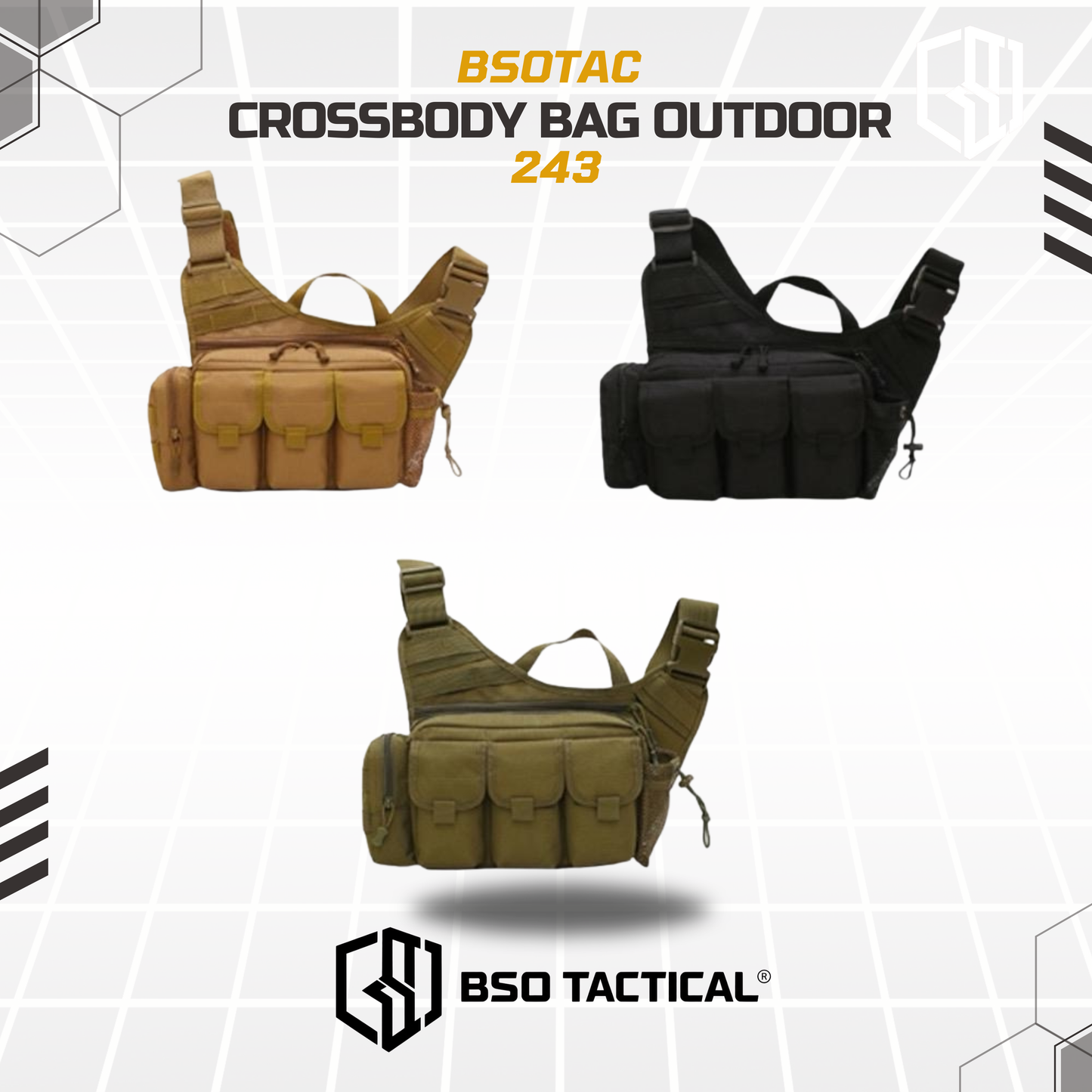 Tas Selempang Outdoor Crossbody Utility EDC Bag Multistorage - 243