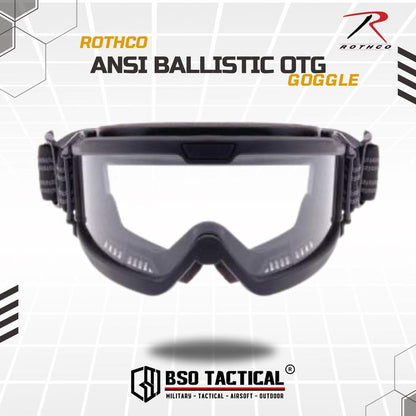 Goggle Tactical Rothco OTG ANSI Thick Goggles Wide Frame Safety Eye Protection
