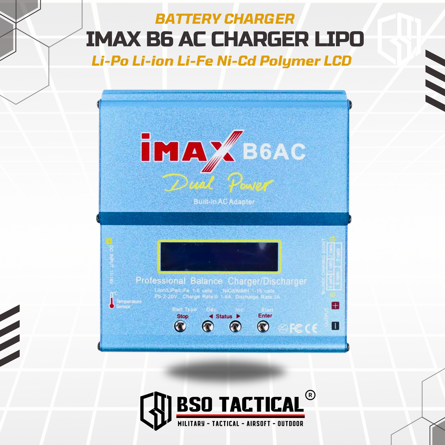 IMAX B6AC Charger Baterai LiPo dengan AC Adapter Integrated RC Battery Remote Control Toy