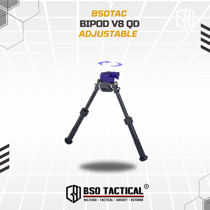 Bipod Atlas V8 QD Picatinny Adjustable Height & Rotating