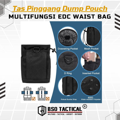 Tas Pinggang Dump Pouch Tactical Outdoor Multifunction Waist Bag EDC