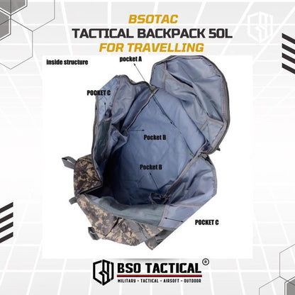 Tas Ransel Outdoor Multifungsi Outdoor Hunting Traveling Backpack Import 50L