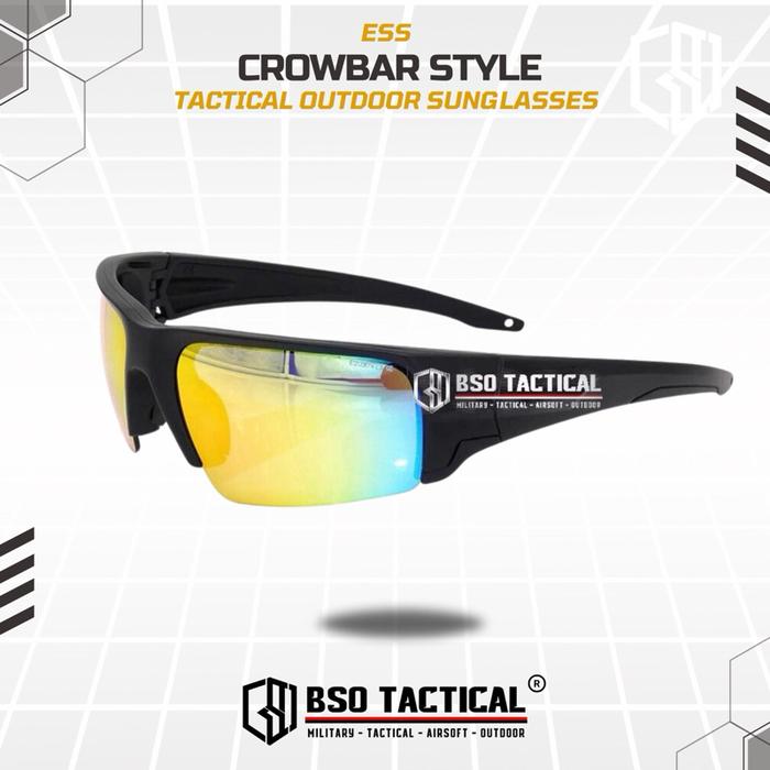 Kacamata Tactical ESS Crowbar Polarized 4 Lens Outdoor Sports Sunglasses