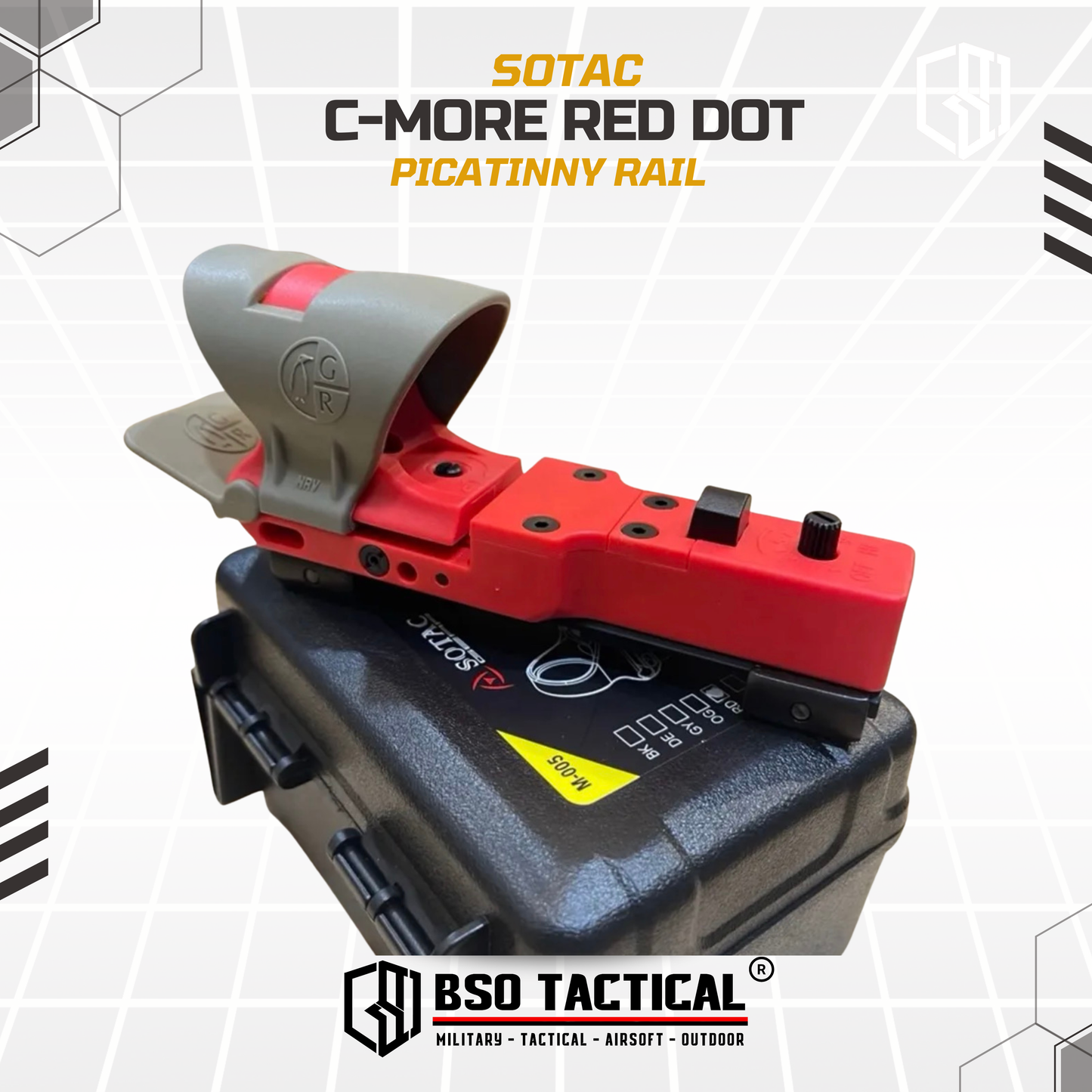 SOETAC C-More Tactical Reflex CMORE Red Dot Scope Sight With Picatinny Rail