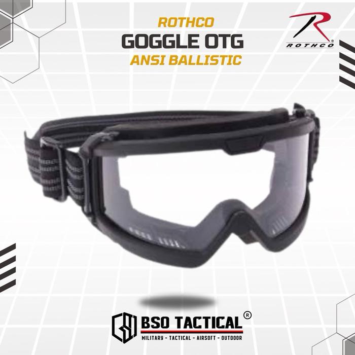 Goggle Tactical Rothco OTG ANSI Thick Goggles Wide Frame Safety Eye Protection