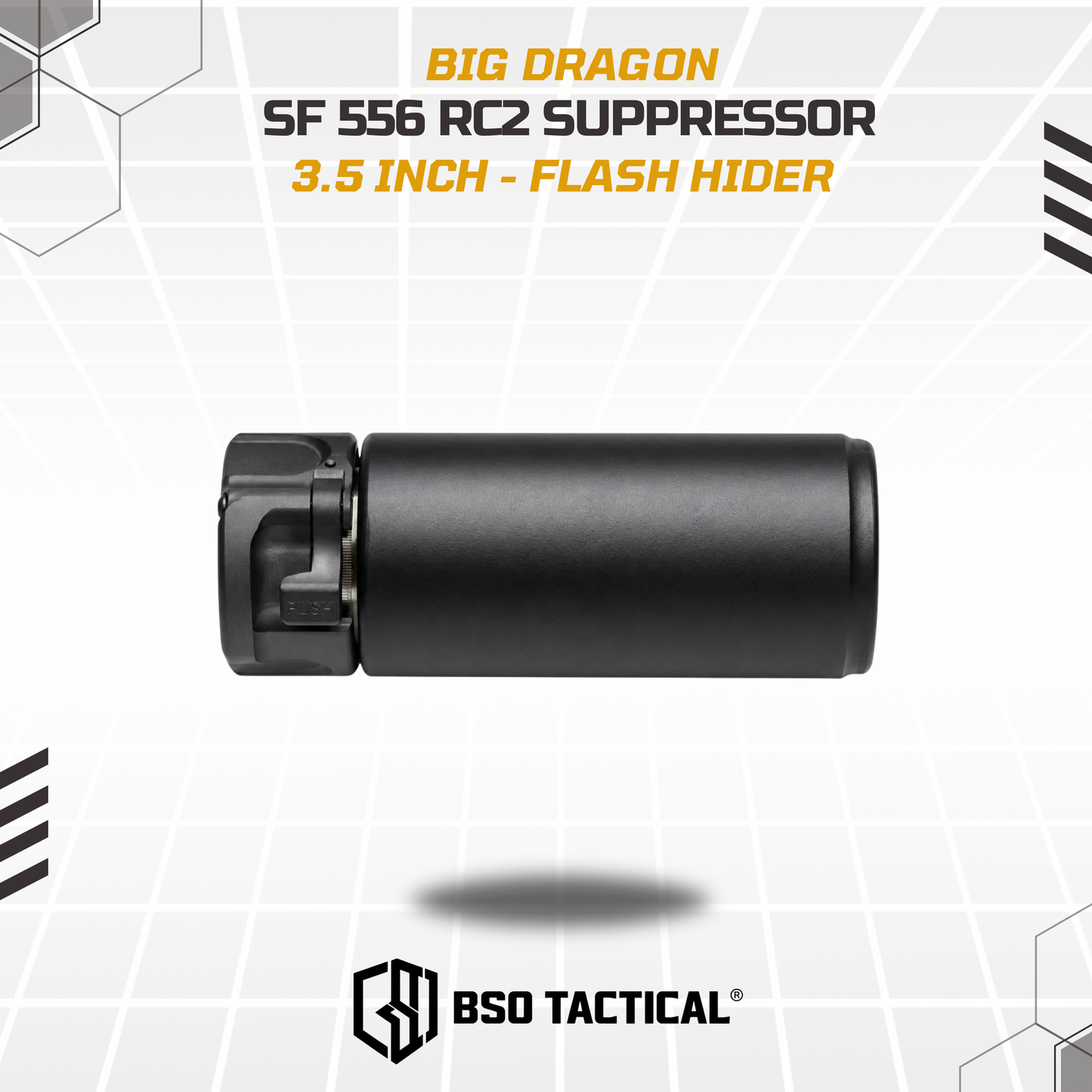 SF SOCOM 556 Style RC2 Series Mock Suppressor 3.5 Inch Silencer Full Metal Marking with Flash Hider