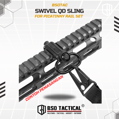 Swivel QD Sling Picatinny Rail Mount Quick Release Alumunium Alloy