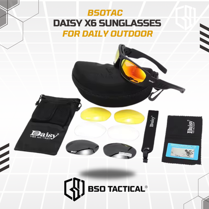 Kacamata Outdoor Daisy X6 Casual Daily Outdoor Sunglasses with 4 Lens Kit