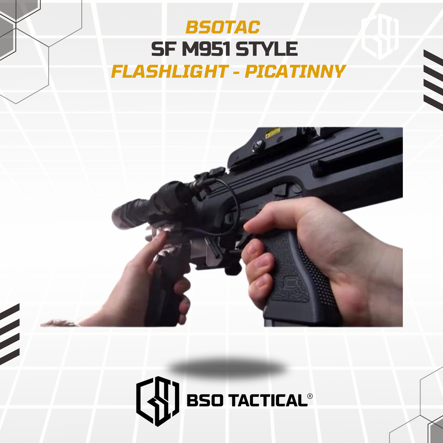 Senter Tactical Flashlight SF M951 400LM Marking Full Metal Picatinny