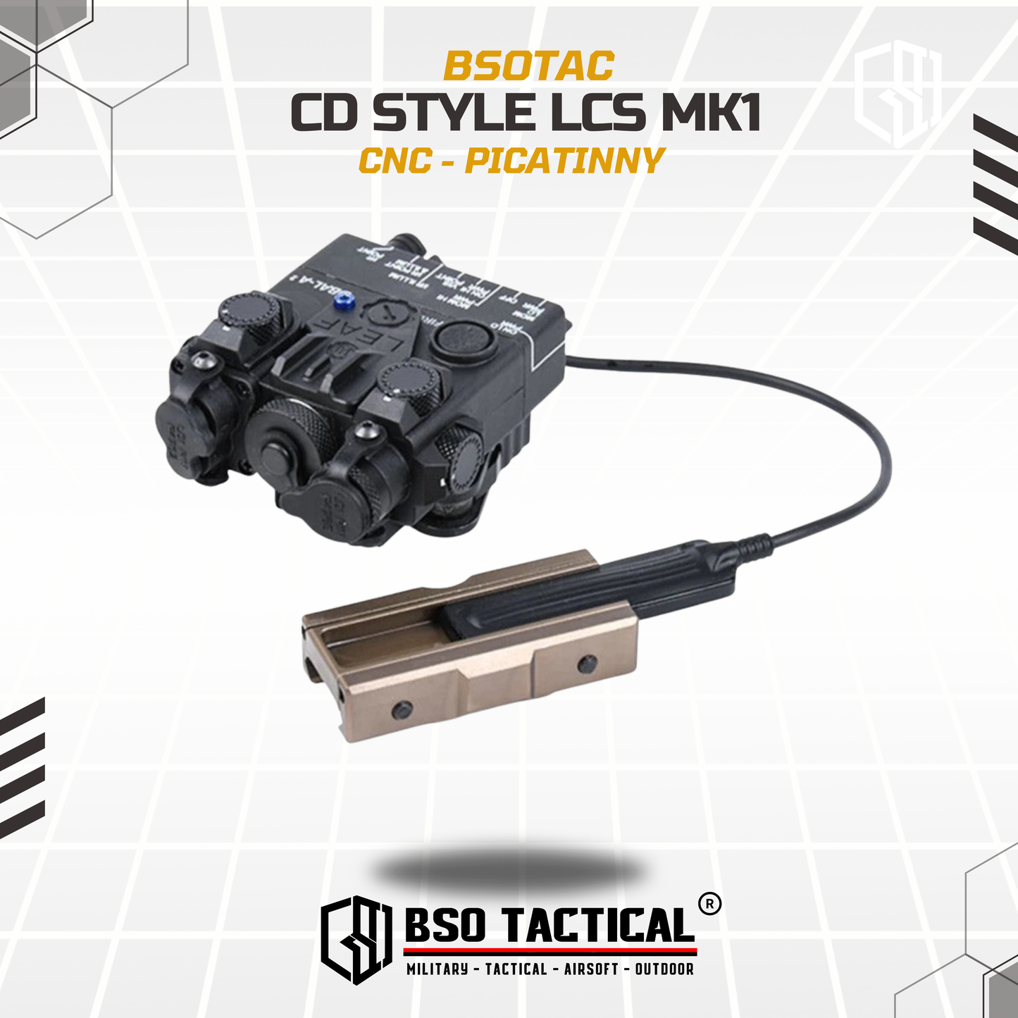 CD Style Remote Switch Rail Panel Picatinny Cable System CNC LCS MK1