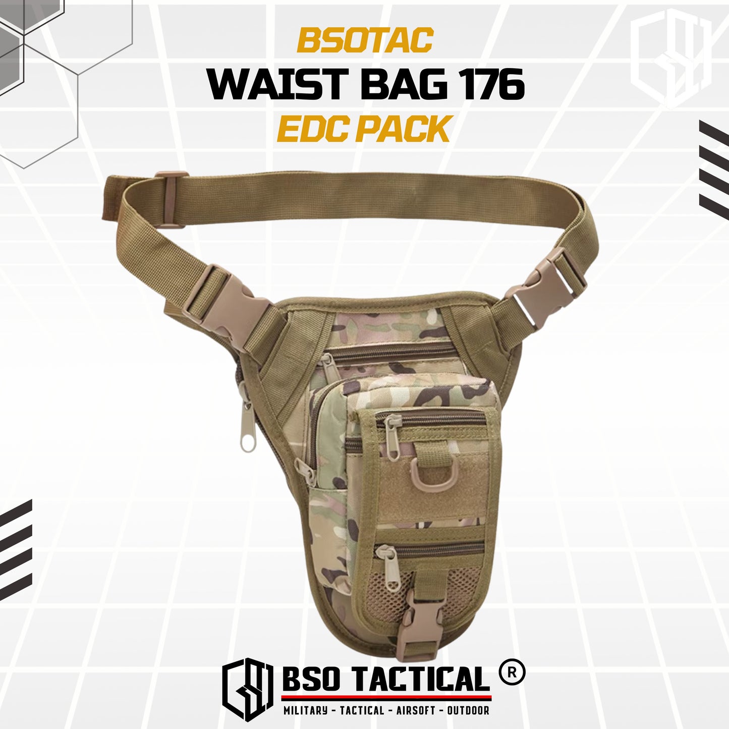 Tas Selempang Pinggang Tactical Waist Bag EDC Pack - TS176