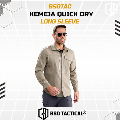 Kemeja Parasut Tactical Quick Dry Combat Long Sleeve Shirt Outdoor Casual Pria