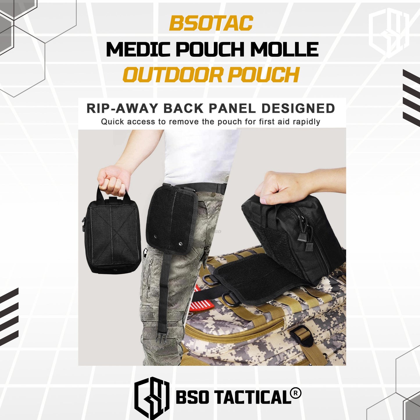 Tactical Medic Pouch 600D Molle Outdoor Military Pouch Free Patch