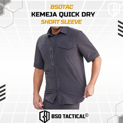 Kemeja Parasut Tactical Quick Dry Combat Short Sleeve Shirt Army Stretch Outdoor Pria Soft Casual Basic