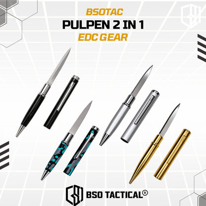 Pulpen Tactical 2 In 1 Pen Hidden Knives EDC Every Day Carry Outdoor Camping