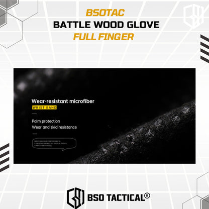 Battle Wood Outdoor Tactical Motorcycle Glove Full Finger Protection Multifungsi - ST1805