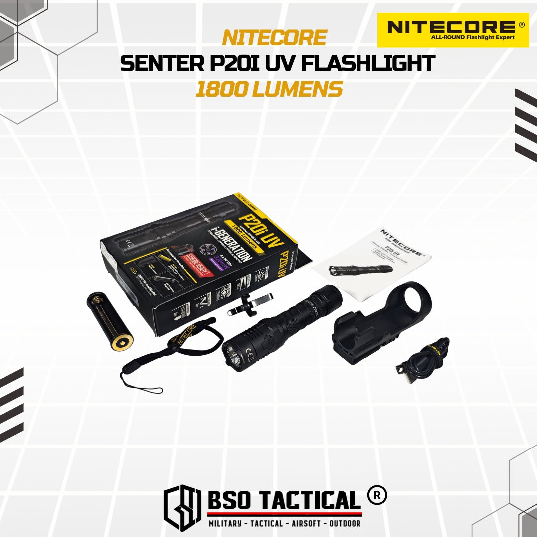NITECORE Senter UV Ultraviolet Flashlight SST-40-W 4xUV LED 1800Lumens - P20iUV
