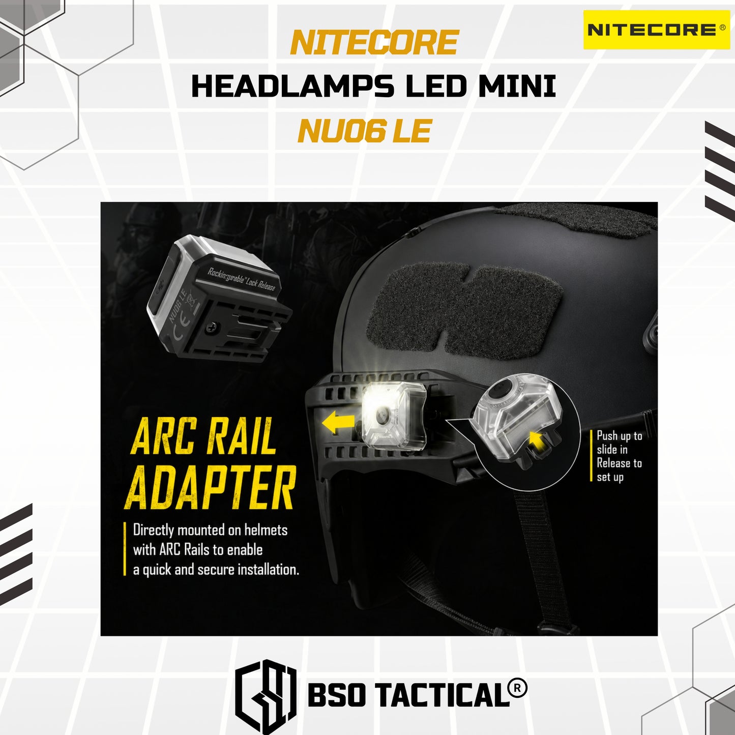 NITECORE Senter LED Mini Headlamp Rechargeable 15 Lumens - NU06 LE