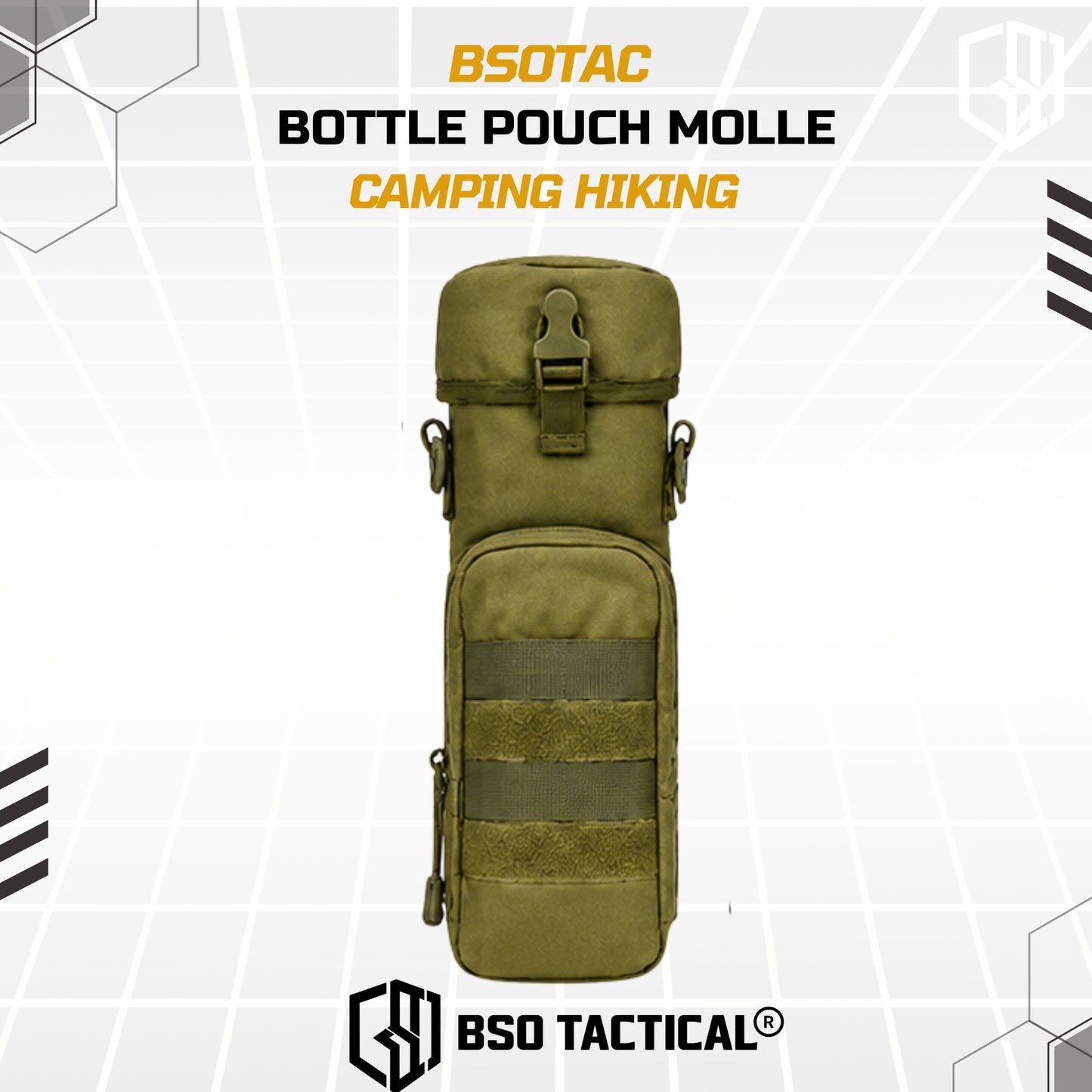 Tas Selempang Outdoor dengan Bottle Pouch Molle for Hiking Camping Outdoor Bag